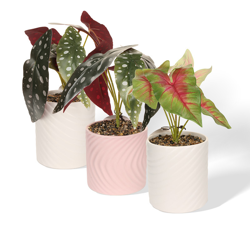 Wholesale Simulated Greenery Simple Pattern Ceramic Flower Pots