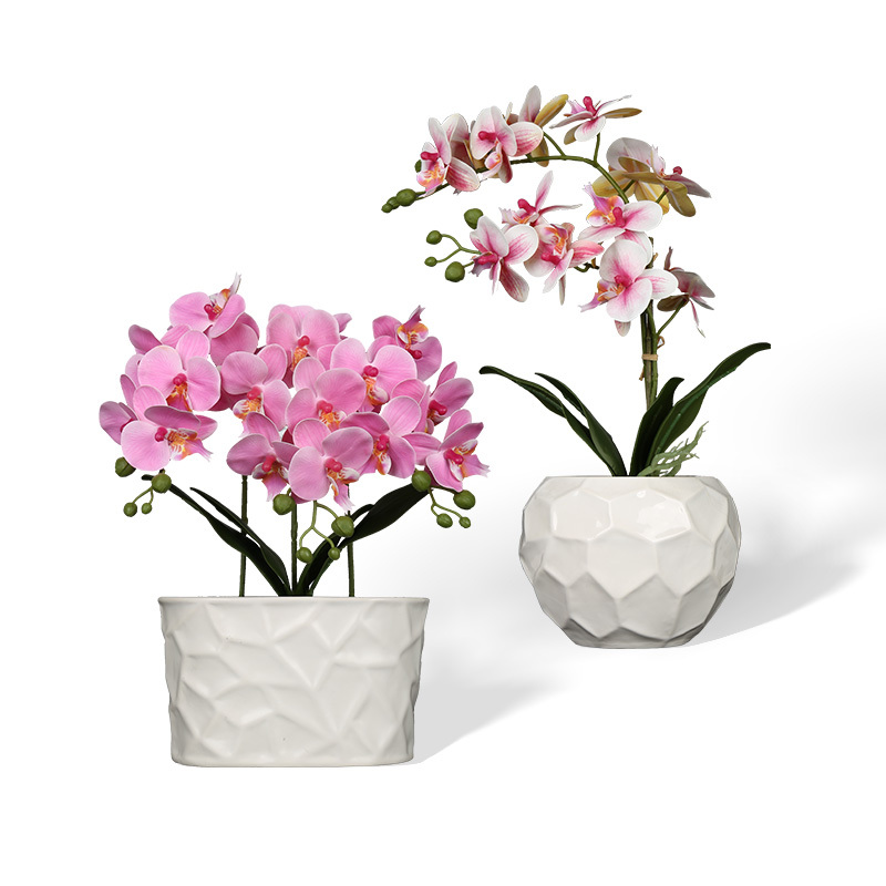 Wholesale luxury ceramic flower pots with butterfly flower designs