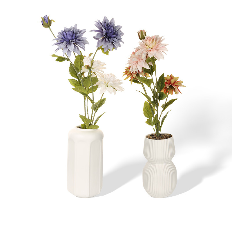 Wholesale Simulated Greenery Simple Pattern Ceramic Flower Pots