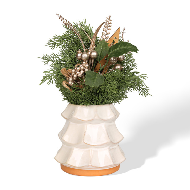 Wholesale small tree shaped ceramic imitation flower pot