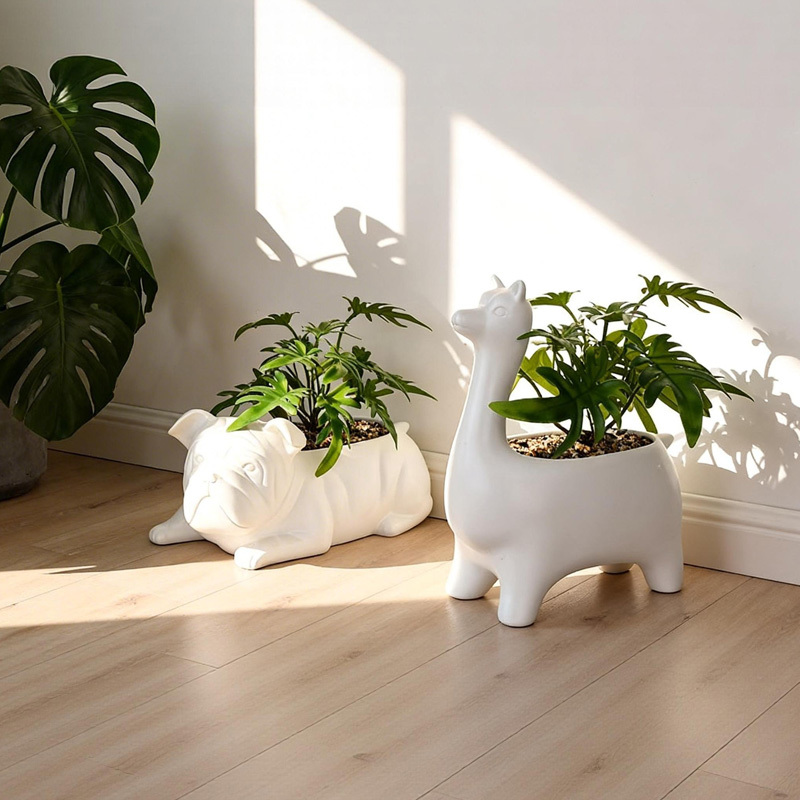 Factory Wholesale cute pet ceramic flower pots