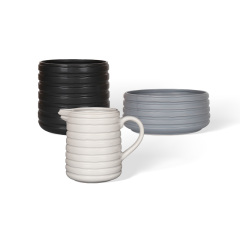 Wholesale Three-color concave and convex ceramic flower pot