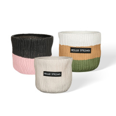 Wholesale Knitted Texture "Spring Vitality" Ceramic Flower Pot