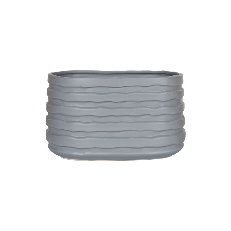 Wholesale Three-color concave and convex ceramic flower pot