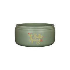 Wholesale Hello Spring! A ceramic flower pot with a floral print design.