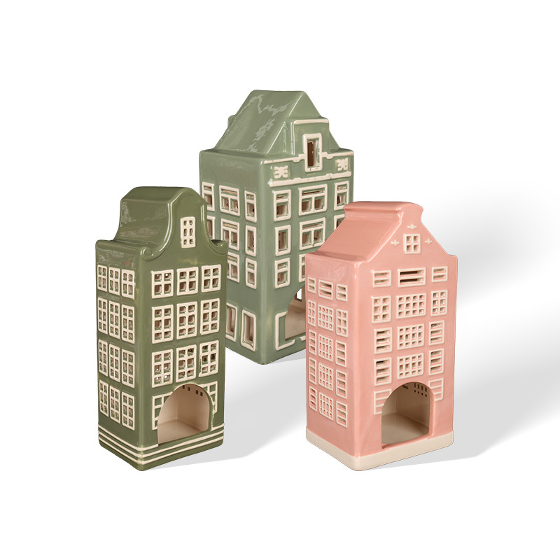 Wholesale Colorful House Ceramic Latticewall Lamp