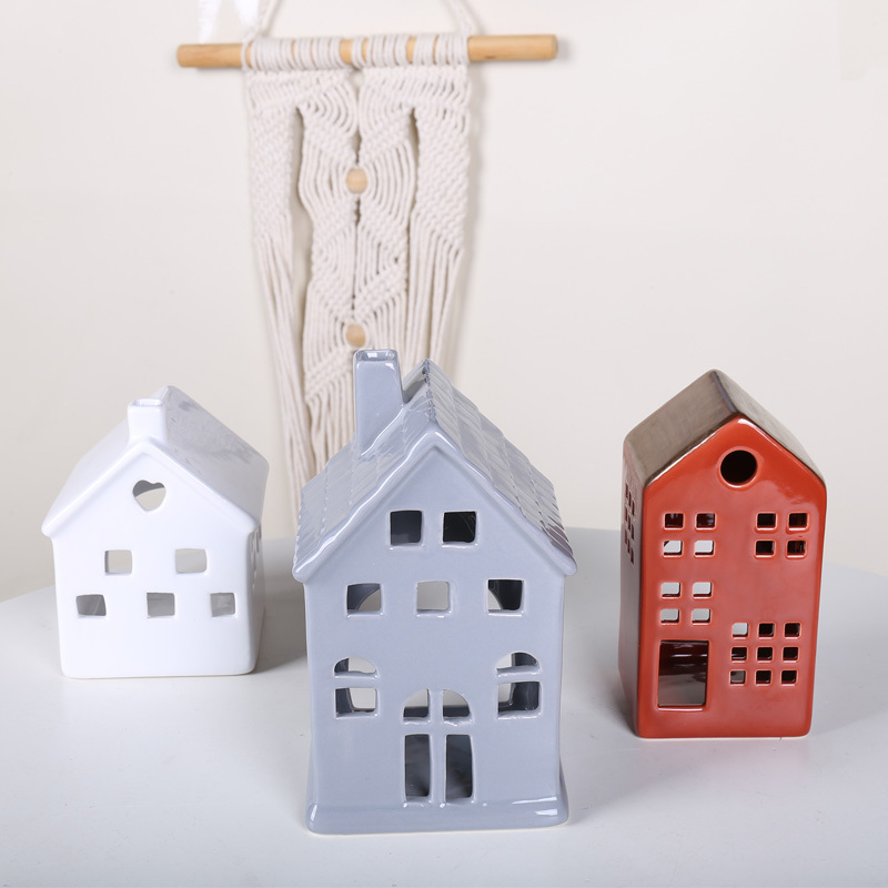 Wholesale Small House Series of Ceramic Carved Decorative Items