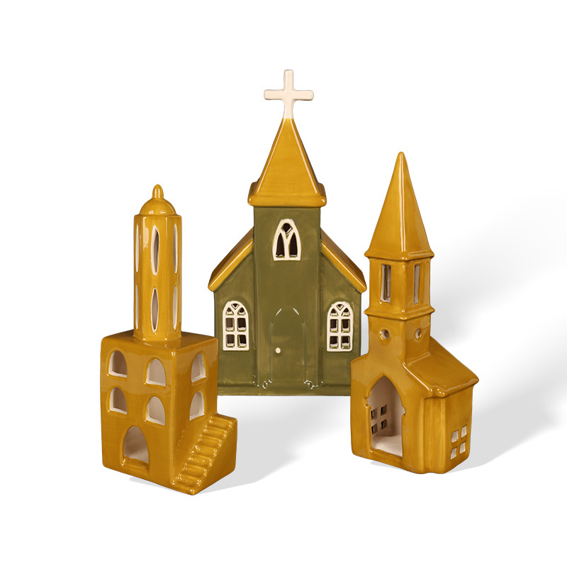 Wholesale Colorful House Ceramic Latticewall Lamp