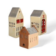 Wholesale Small House Series of Ceramic Carved Decorative Items