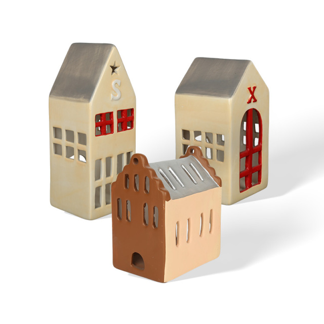 Wholesale Small House Series of Ceramic Carved Decorative Items