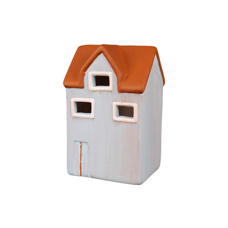 Wholesale Hand-painted small house ceramic figurine series