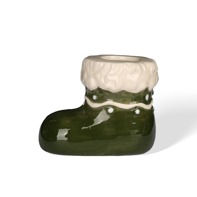 Wholesale Christmas-themed 3D ceramic candlesticks