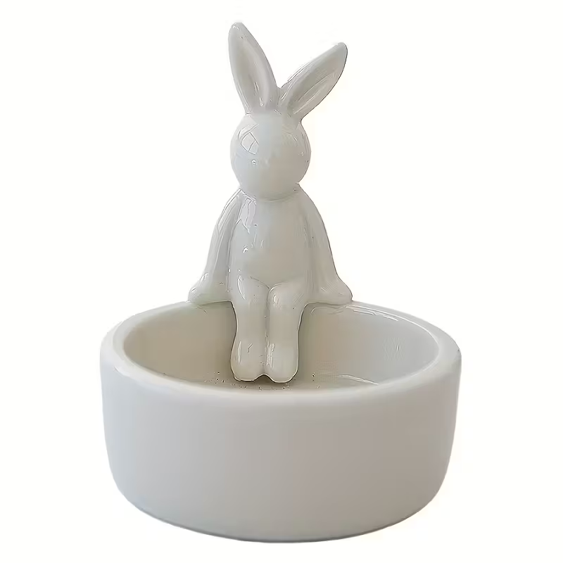 Wholesale Moonlight Rabbit Ceramic Candlesticks