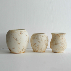 Wholesale Wabi-Sabi style magnesium oxide aged flower pots