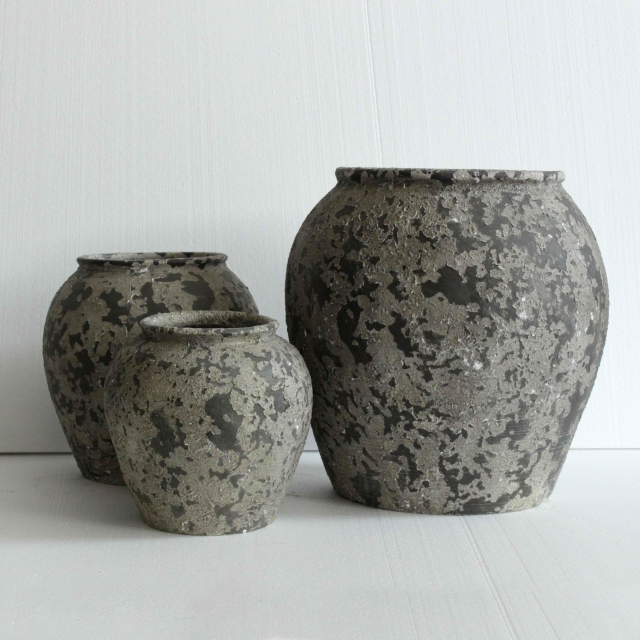 Wholesale mottled texture magnesium oxide flower pots