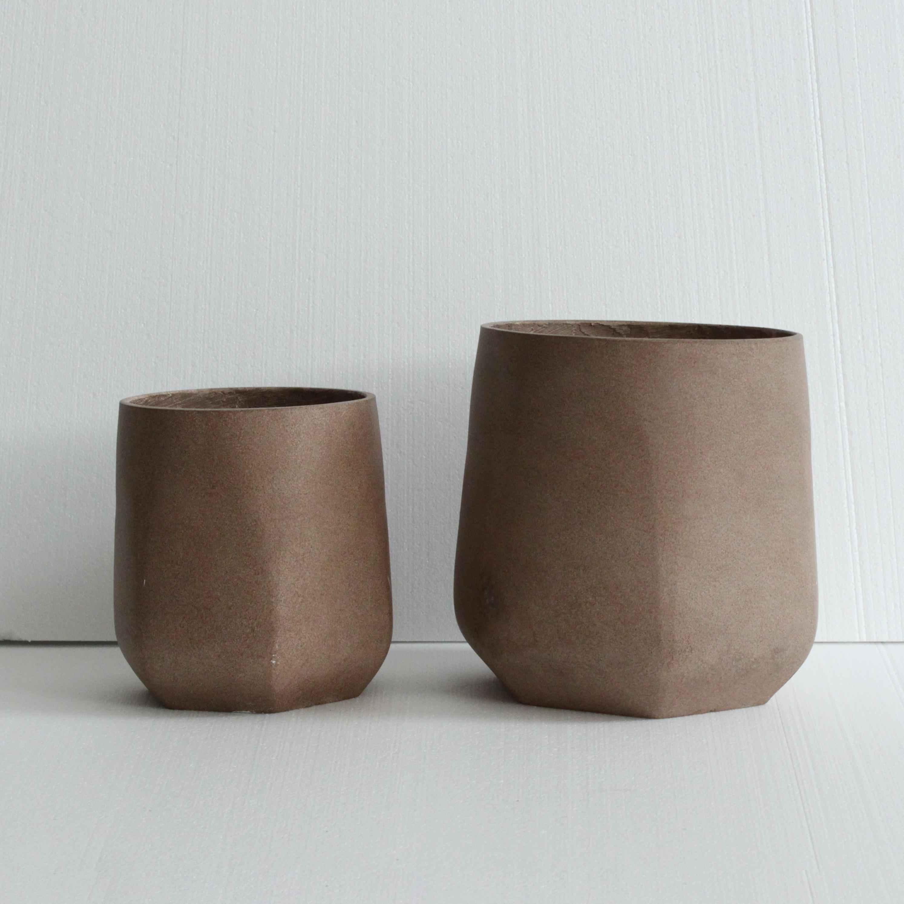 Wholesale minimalist geometric magnesium oxide flower pots