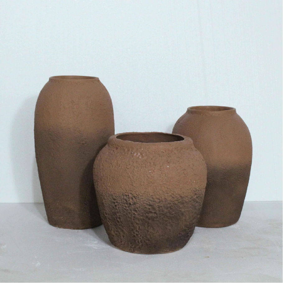 Wholesale Pot with Red Pottery Texture and Magnesium Oxide