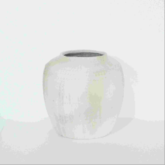 Wholesale white aged magnesium oxide flower pots