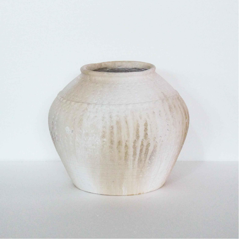 Wholesale White Flowing Magnesium Oxide Flower Pots