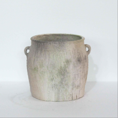 Wholesale Magnesium Oxide Flower Pots with Double Ear Aging Design