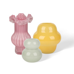 Wholesale vintage glass vases with floral designs