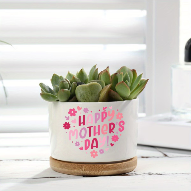Wholesale Mother's Day Love Flower Ceramic Planters