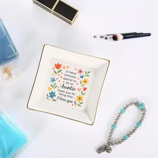 Wholesale Floral Mother's Day Ceramic Tray with Phnom Penh
