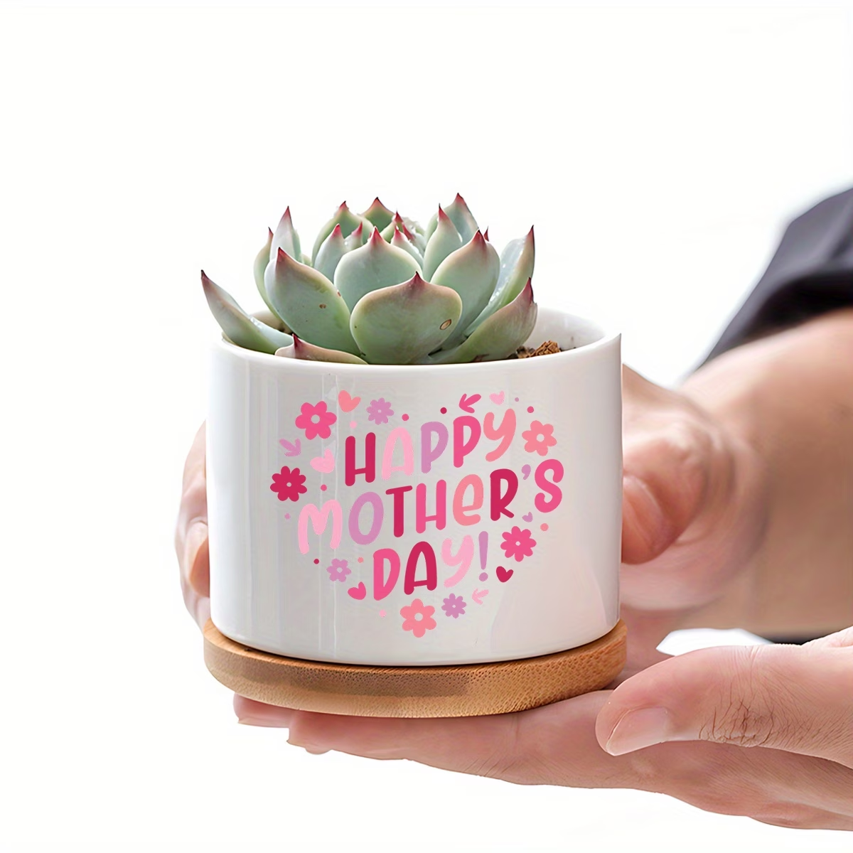 Wholesale Mother's Day Love Flower Ceramic Planters