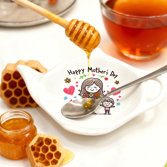 Wholesale Mother's Day Teapot-shaped Ceramic Spoon Holder