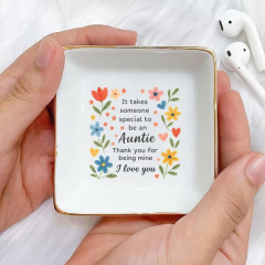 Wholesale Floral Mother's Day Ceramic Tray with Phnom Penh