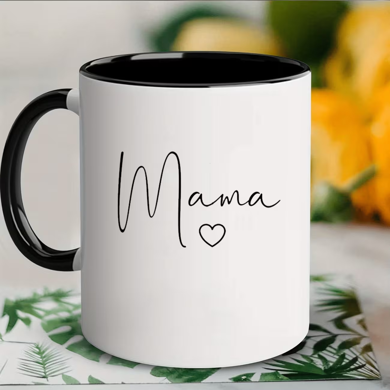 Wholesale Handwritten-style Ceramic Mother's Day Cups with Heart-shaped Designs