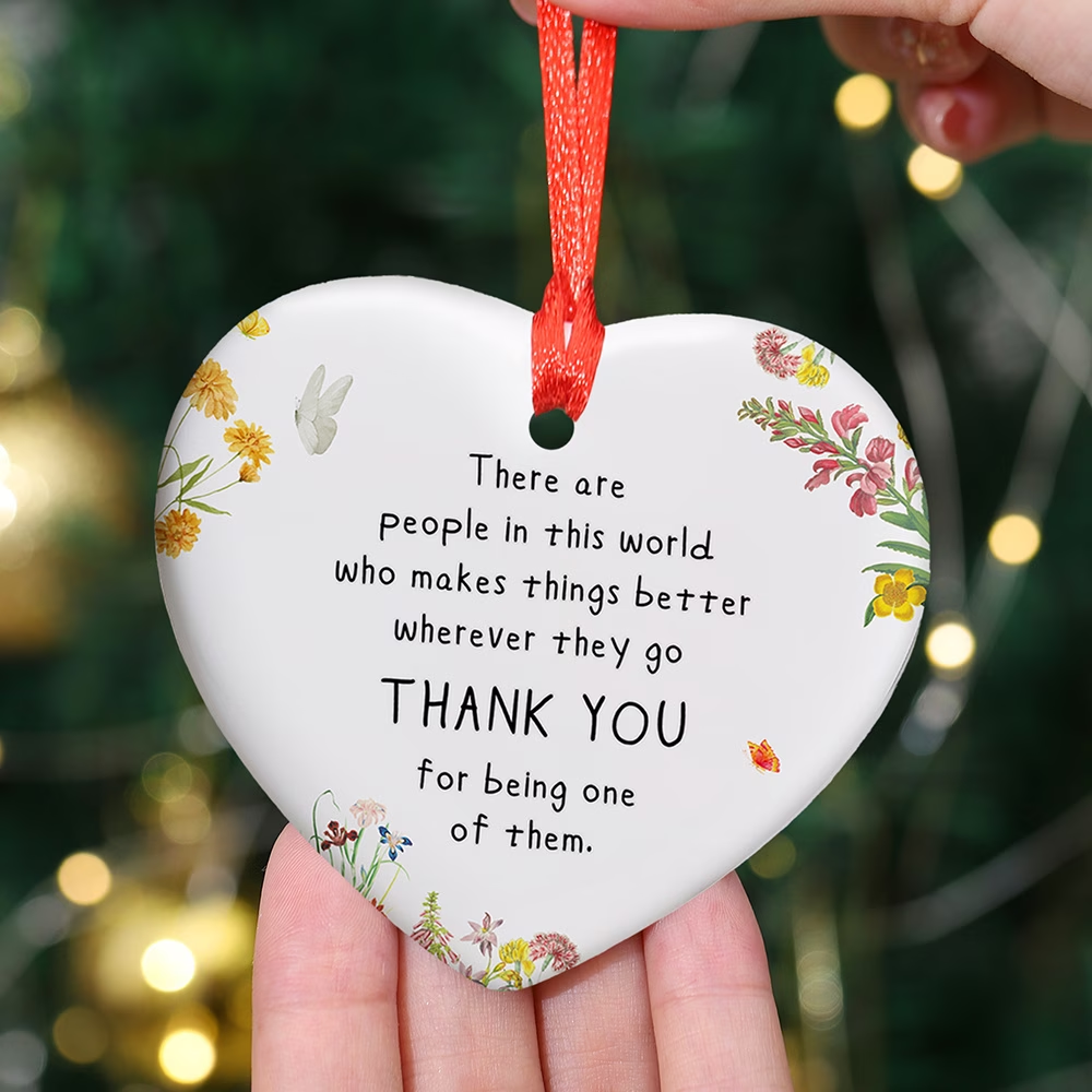 Wholesale Heart-shaped Ceramic Hanging Decorations for Mother's Day with Gratitude and Love