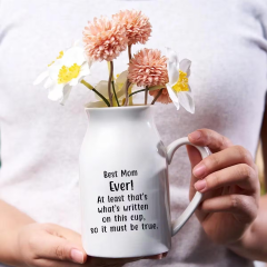 Wholesale Mother's Day Milk Pot-Shaped Ceramic Vase