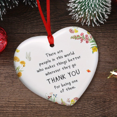 Wholesale Heart-shaped Ceramic Hanging Decorations for Mother's Day with Gratitude and Love