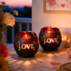 Wholesale Mother's Day Wings and Love Ceramic Candlesticks
