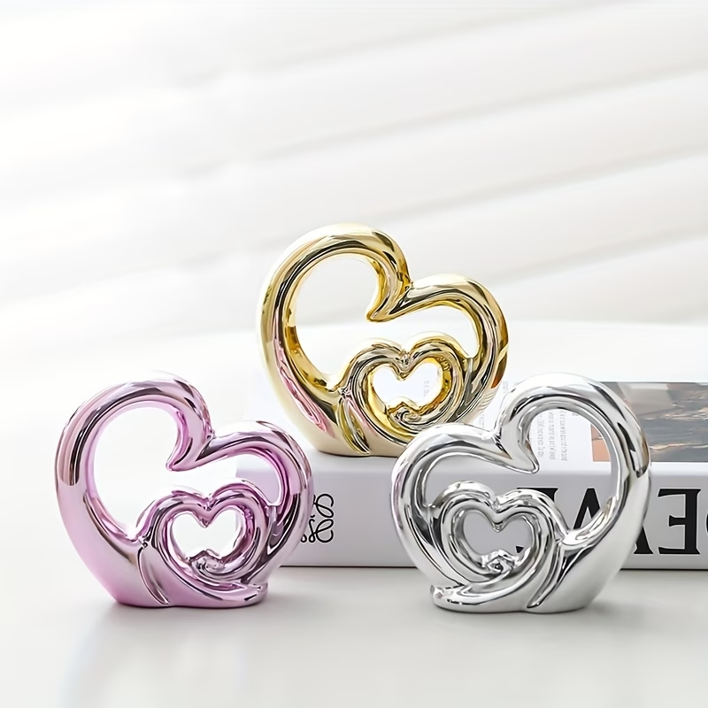Wholesale Mother's Day Double Heart-Circling Ceramic Ornament
