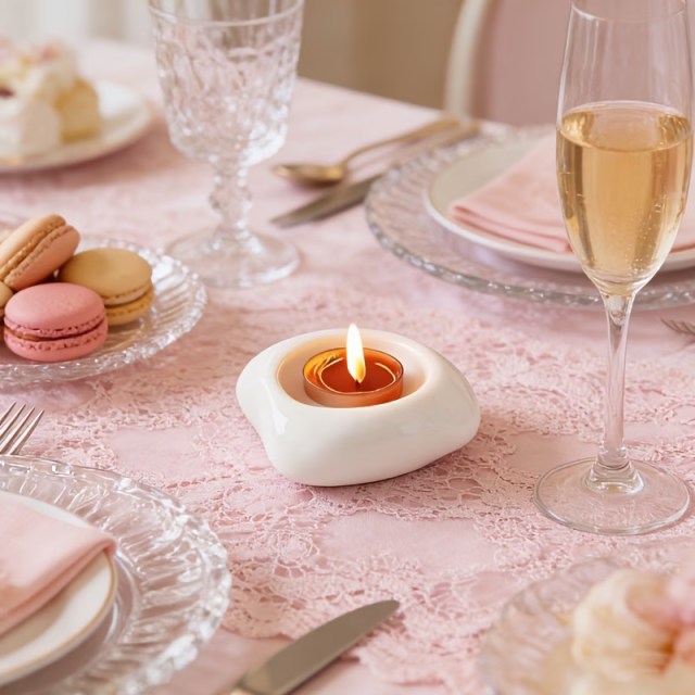 Wholesale Mother's Day Cloud-shaped Ceramic Candlestick