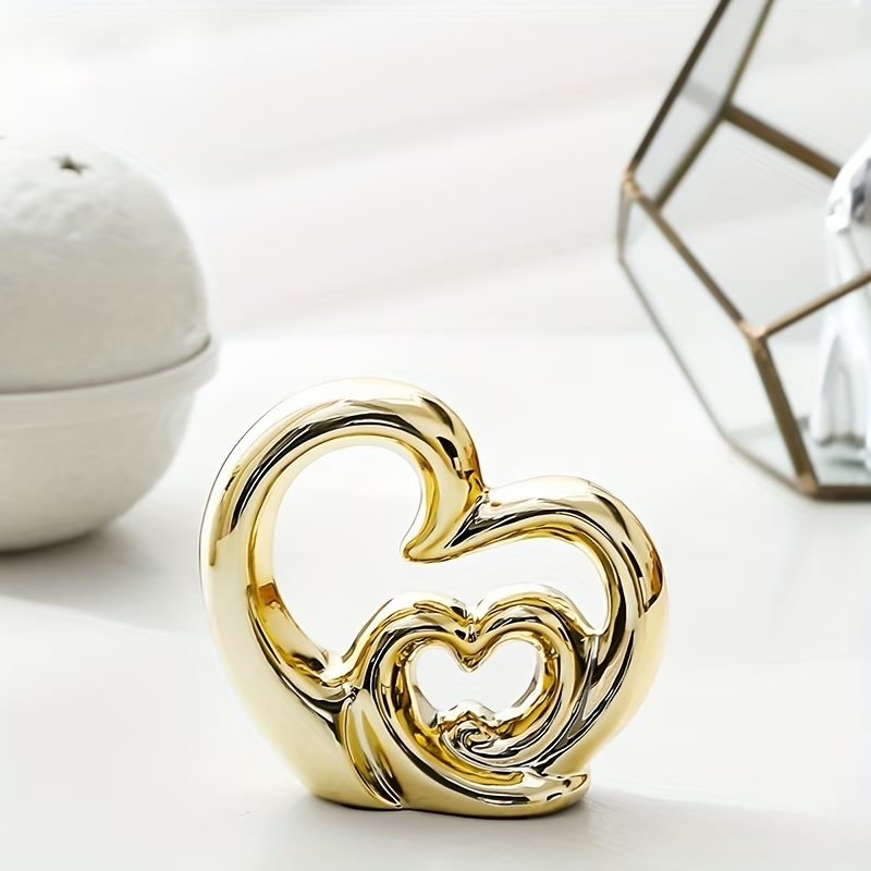 Wholesale Mother's Day Double Heart-Circling Ceramic Ornament