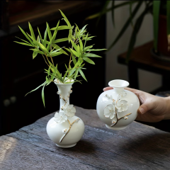 Wholesale gilded and carved ceramic vase