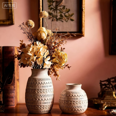 Wholesale Bohemian-style Relief Ceramic Vase