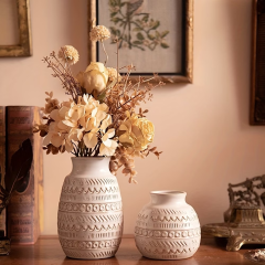Wholesale Bohemian-style Relief Ceramic Vase