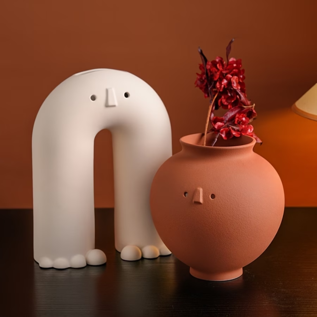 Wholesale Cartoon Face Ceramic Vase