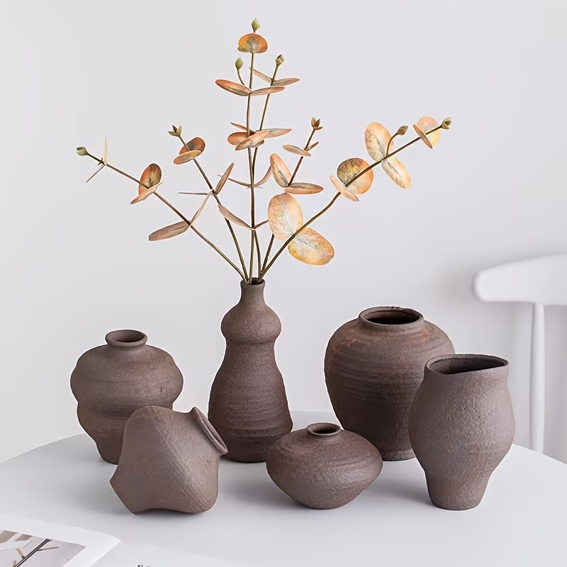 Wholesale Handmade Earthenware Texture and Vintage Aging Ceramic Vase