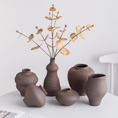 Wholesale Handmade Earthenware Texture and Vintage Aging Ceramic Vase