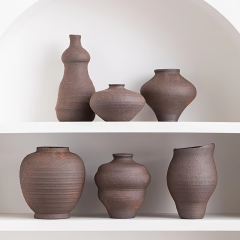 Wholesale Handmade Earthenware Texture and Vintage Aging Ceramic Vase