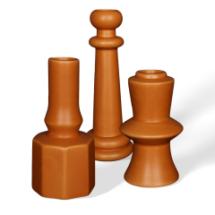 Wholesale Glossy Geometric Ceramic Candlestick Holder