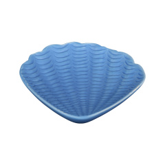 Wholesale Shell Shaped Ceramic Bathroom Accessories Set, Ceramic Seashell Soap Dish, Lotion Dispenser & Storage Tray