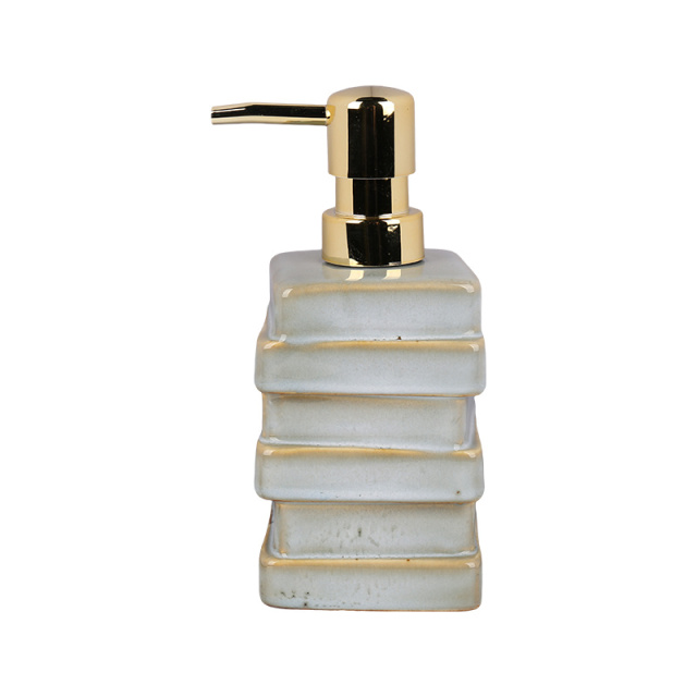 Wholesale Stacked Square Ceramic Bathroom Accessories Set, Stack‑Layer Soap Dispenser, Toothbrush Holder & Soap Dish