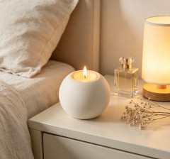 Wholesale Round Matte Ceramic Tea Light Holder