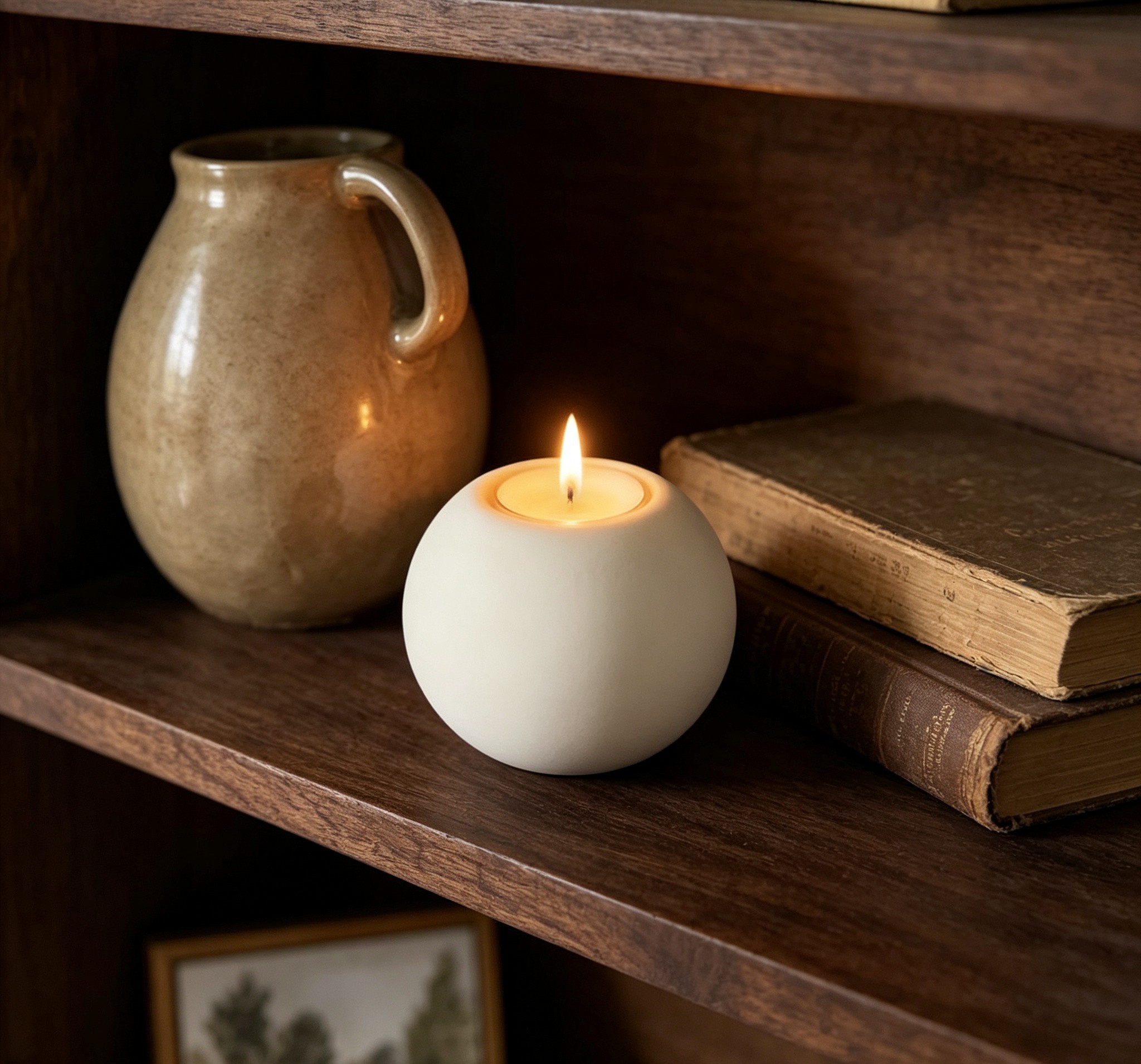 Wholesale Round Matte Ceramic Tea Light Holder